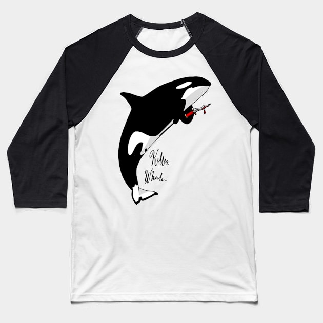 Killer Whale Baseball T-Shirt by thecurlyredhead